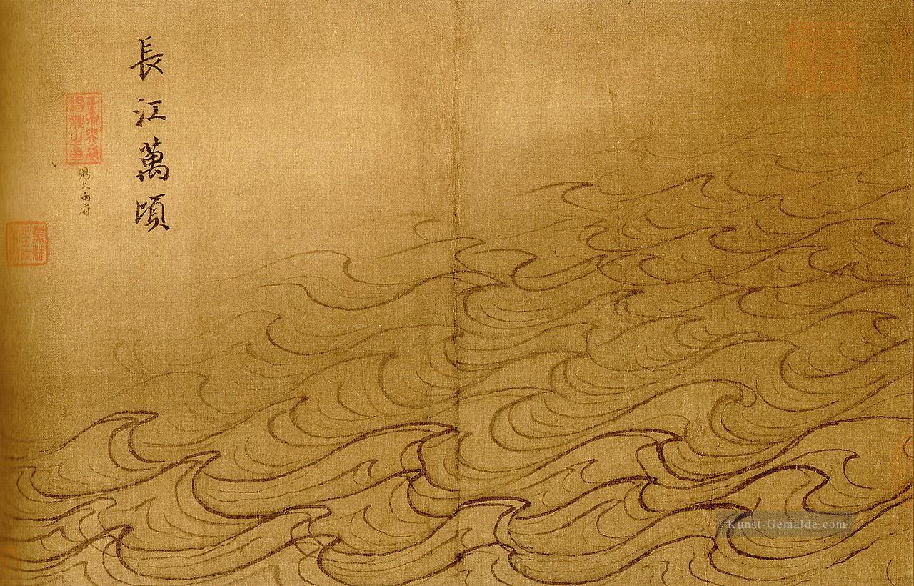 Wasseralbum zehntausend Riplets auf der Yangzi alten China Tinte Ölgemälde